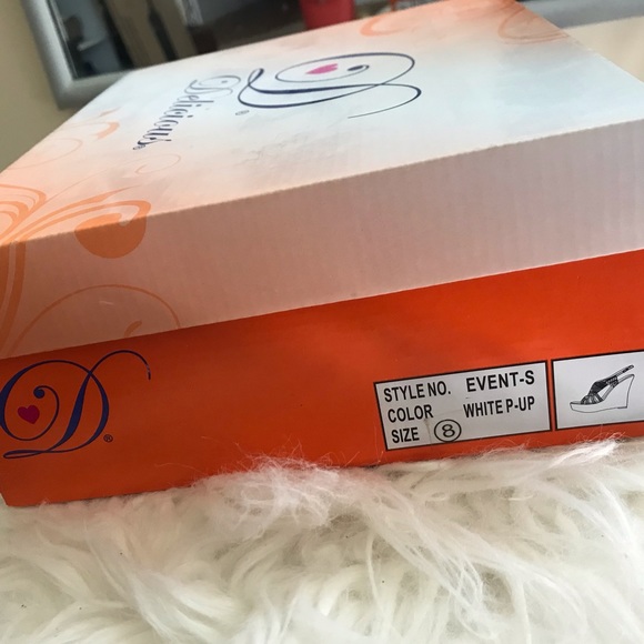 White woven summer cork wedges - Picture 6 of 6